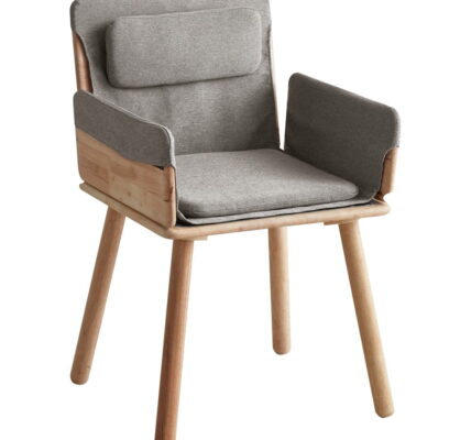 Jedálenská stolička so sivým textilným podsedákom a opierkami DEEP Furniture Jack