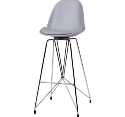 Sivá barová stolička sømcasa Brett