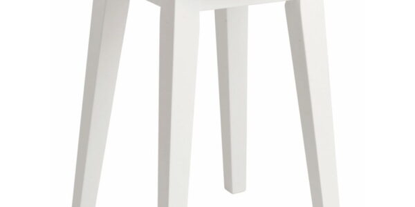 Biela nízka dubová stolička Rowico Frigg