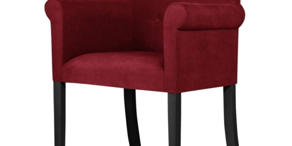 Červená stolička s čiernymi nohami Ted Lapidus Maison Flacon