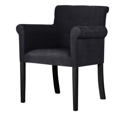 Čierna stolička s čiernymi nohami Ted Lapidus Maison Flacon