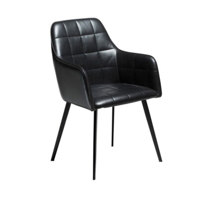 Čierna koženková stolička DAN-FORM Denmark Embrace Vintage