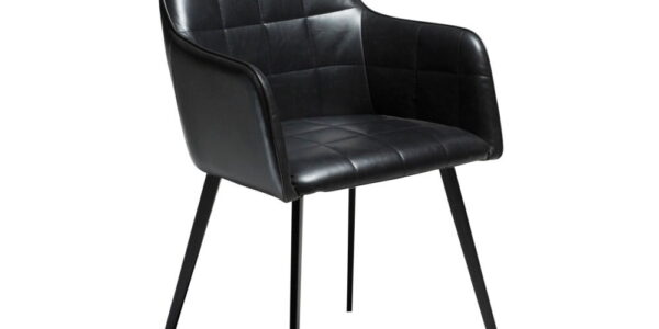 Čierna koženková stolička DAN-FORM Denmark Embrace Vintage