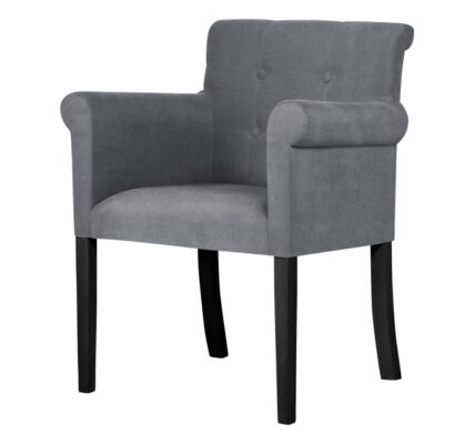 Sivá stolička s čiernymi nohami Ted Lapidus Maison Flacon
