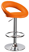 BRW Barová stolička: C-300 SIGNAL – stoličky: chróm/ekokoža biela