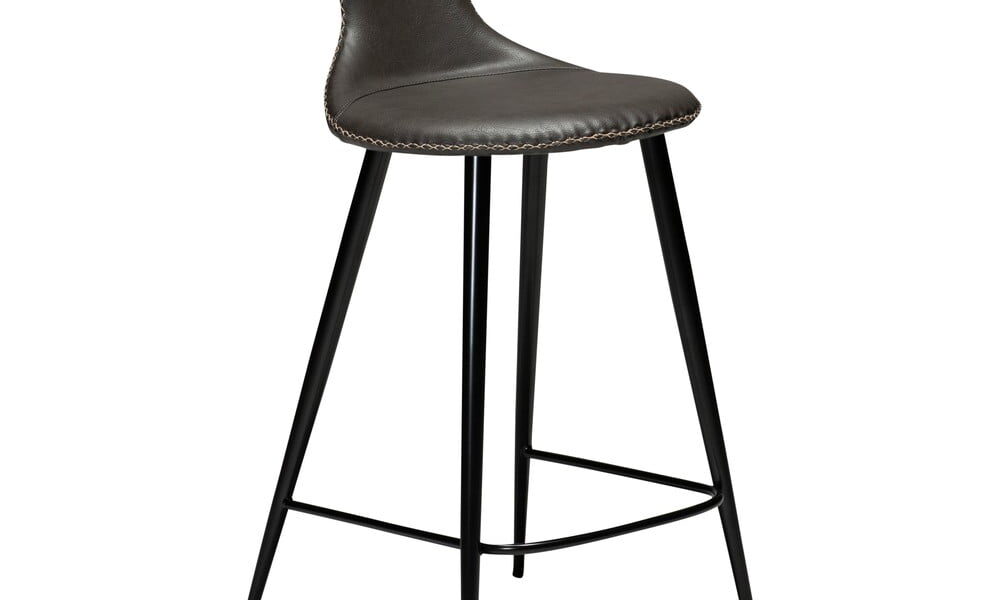 Tmavosivá barová stolička z eko kože DAN–FORM Denmark Flair