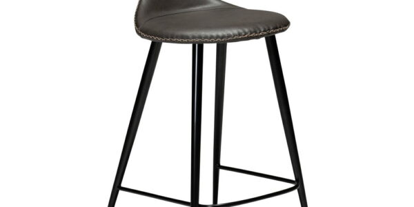Tmavosivá barová stolička z eko kože DAN–FORM Denmark Flair