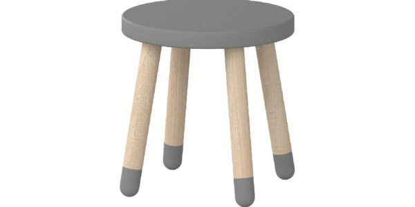 Sivá detská stolička Flexa Play, ø 30 cm
