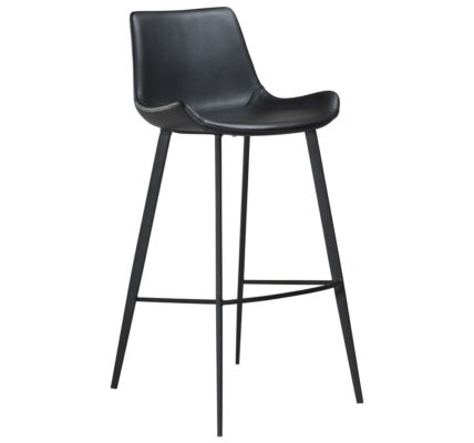 Čierna barová stolička z eko kože DAN–FORM Denmark Hype