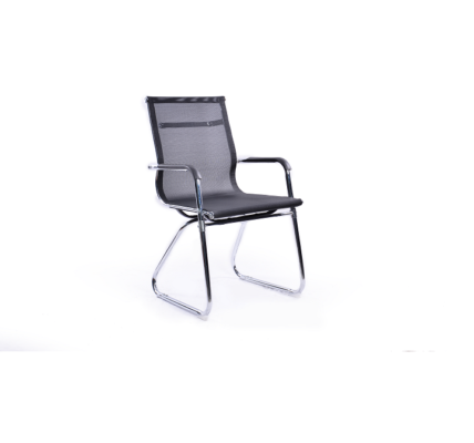 Tempo Kondela Moderná stolička, čierna sieťovina/chróm, SARIS