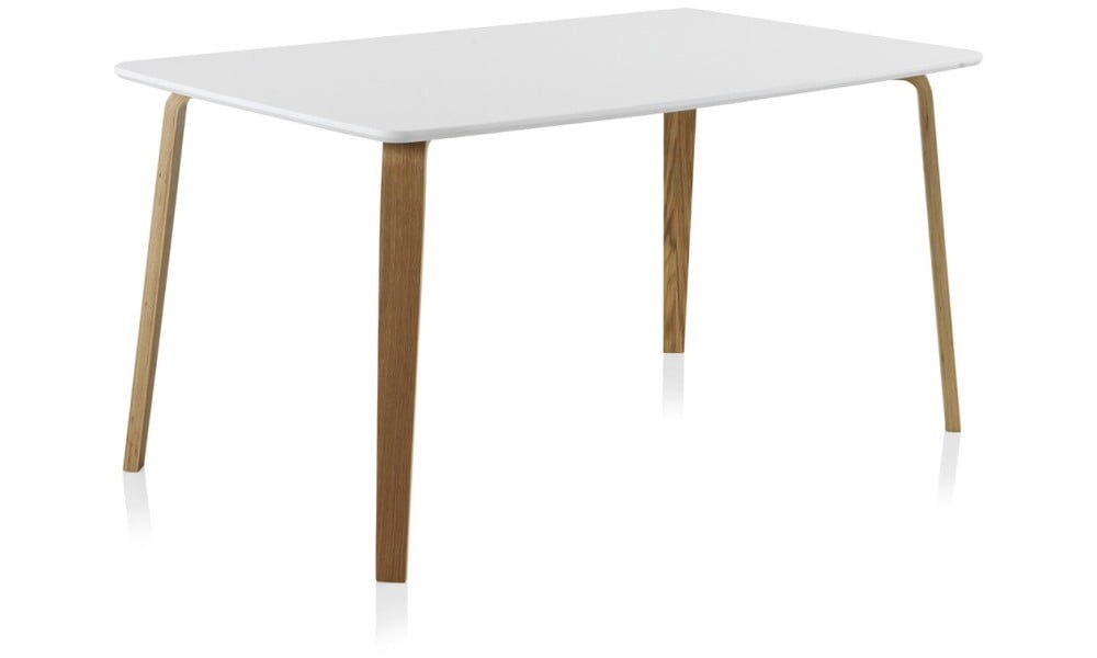 Biely jedálenský stôl Geese, 150 × 90 cm