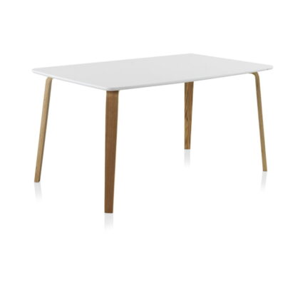 Biely jedálenský stôl Geese, 150 × 90 cm