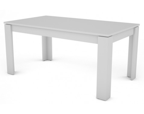 Jedálenský stôl Inter 160×80 cm, biely, rozkladací