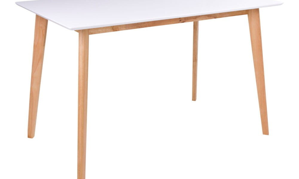 Jedálenský stôl s bielou doskou loomi.design Vojens, dĺžka 120 cm