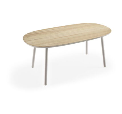 Jedálenský stôl z jaseňového dreva so sivými nohami EMKO Naïve, 180 × 90 cm