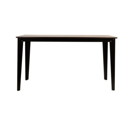 Drevený jedálenský stôl s čiernymi nohami Dutchbone Scuola, 140 x 71 cm