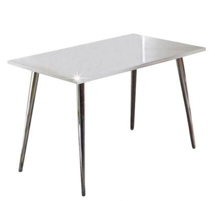 Tempo Kondela Jedálenský stôl 120×70, MDF+chróm, extra vyský lesk HG, PEDRO