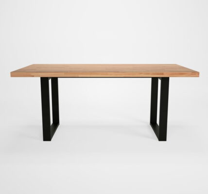 Jedálenský stôl s dubovou doskou Artemob Concepto U, 180 × 90 cm