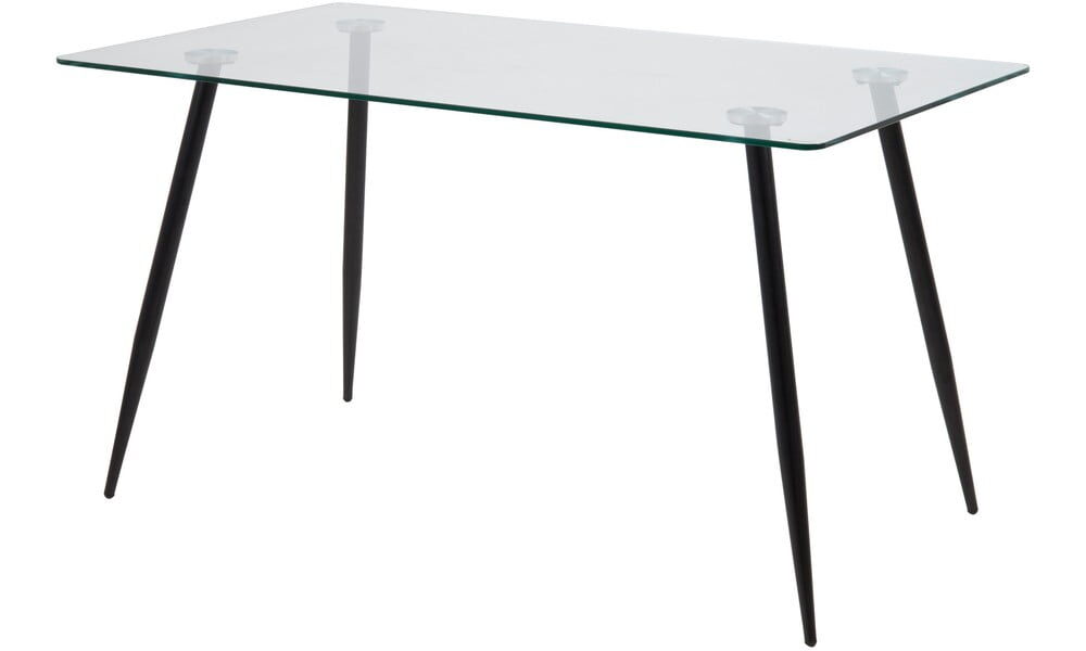 Jedálenský stôl so sklenenou doskou Actona Wilma, 140 x 75 cm