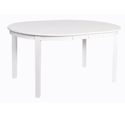 Biely rozkladací jedálenský stôl z dubového dreva Rowico Wittskar, 150 × 107 cm