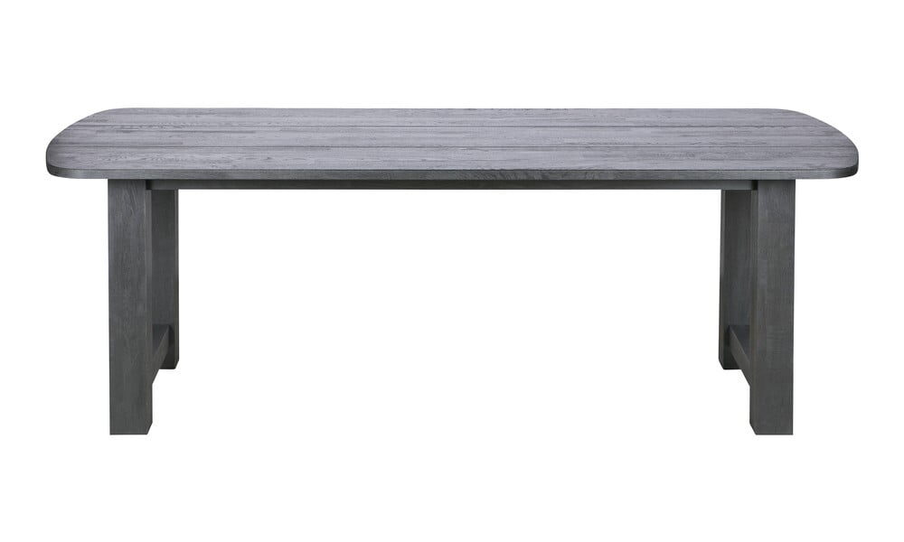 Čierny jedálenský stôl z dubového dreva De Eekhoorn Identity, 220 × 90 cm