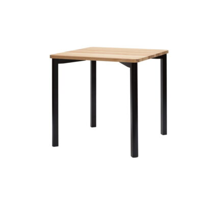 Čierny jedálenský stôl so zaoblenými nohami Ragaba TRIVENTI, 80 × 80 cm