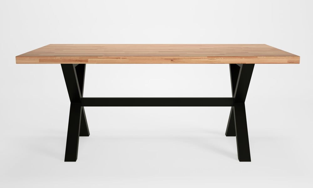 Jedálenský stôl s dubovou doskou Artemob Concepto X, 180 × 90 cm