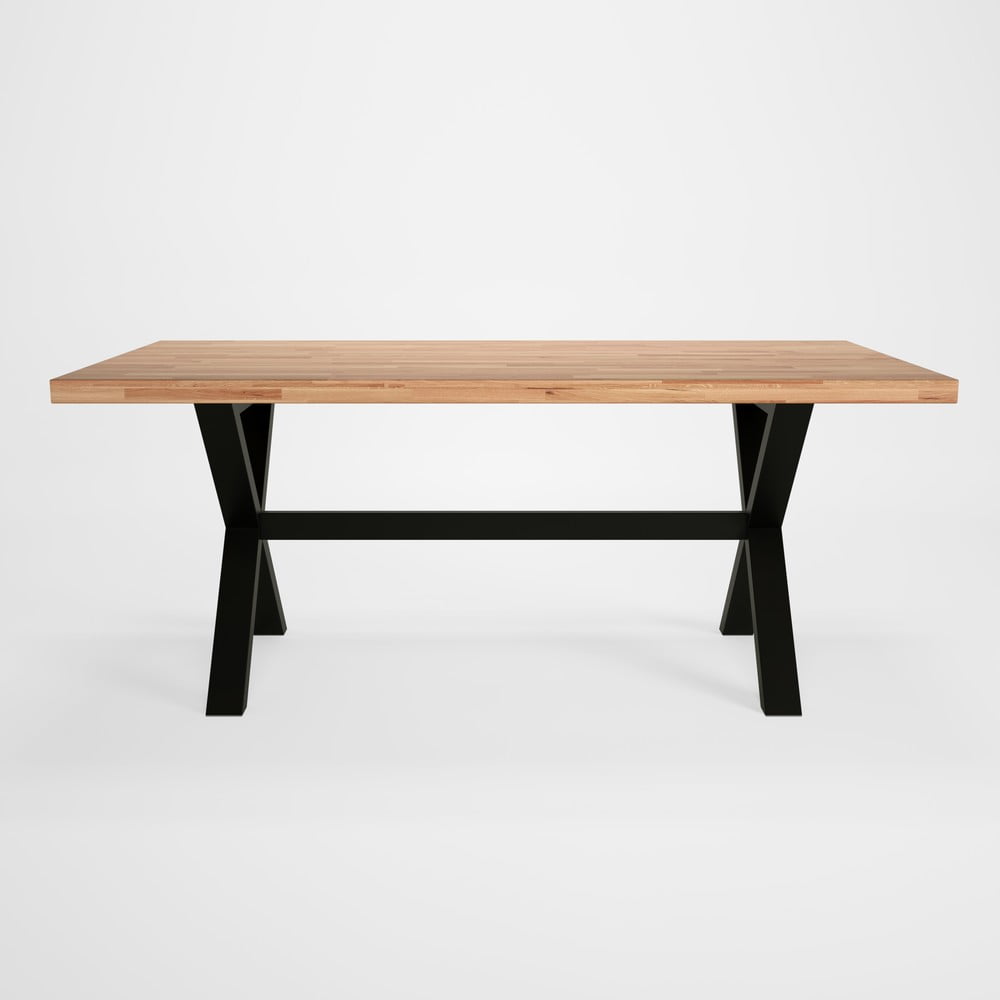 Jedálenský stôl s dubovou doskou Artemob Concepto X, 180 × 90 cm