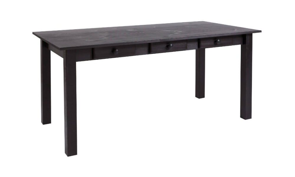 Tmavohnedý jedálenský stôl z borovicového dreva Støraa Jamie, 80 x 160 cm