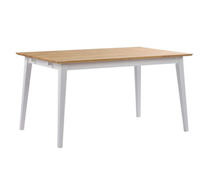 Dubový jedálenský stôl s bielymi nohami Rowico Mimi, dĺžka 140 cm
