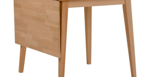 Prírodný sklápací dubový jedálenský stôl Rowico Mimi, dĺžka 80 – 125 cm
