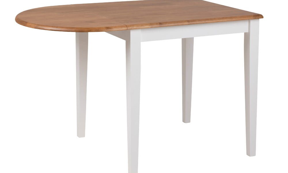 Hnedo-biely jedálenský stôl z kaučukového dreva so sklápacou doskou Actona Brisbane