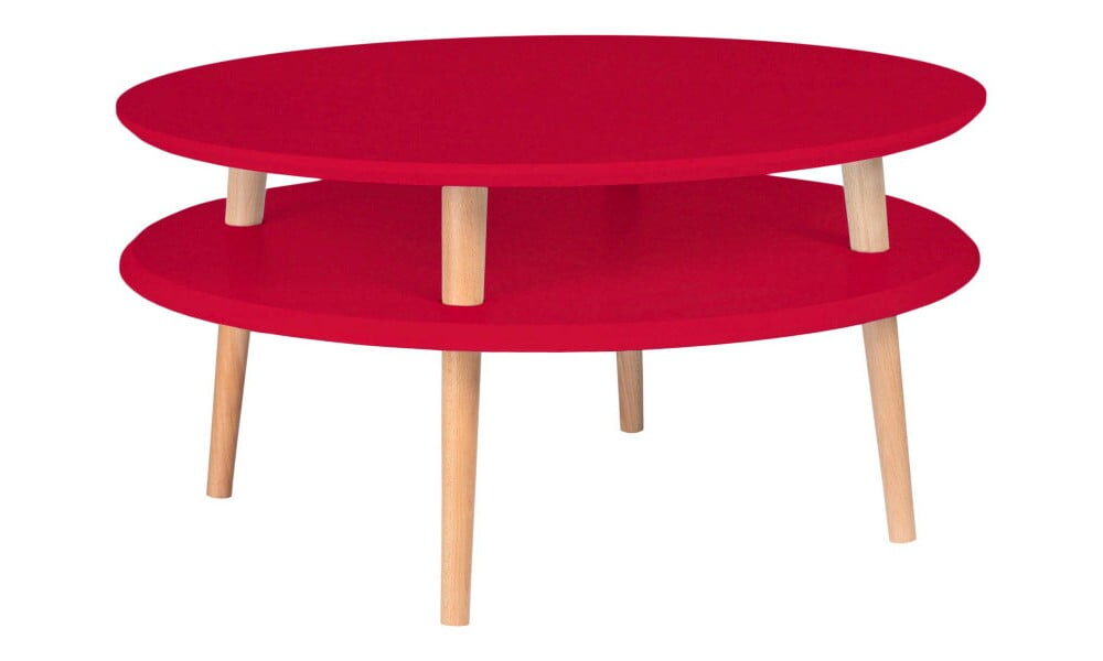 Červený konferenčný stolík Ragaba Ufo, ⌀ 70 cm