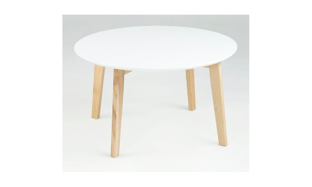 Biely konferenčný stolík Actona Molina, ⌀ 80 cm
