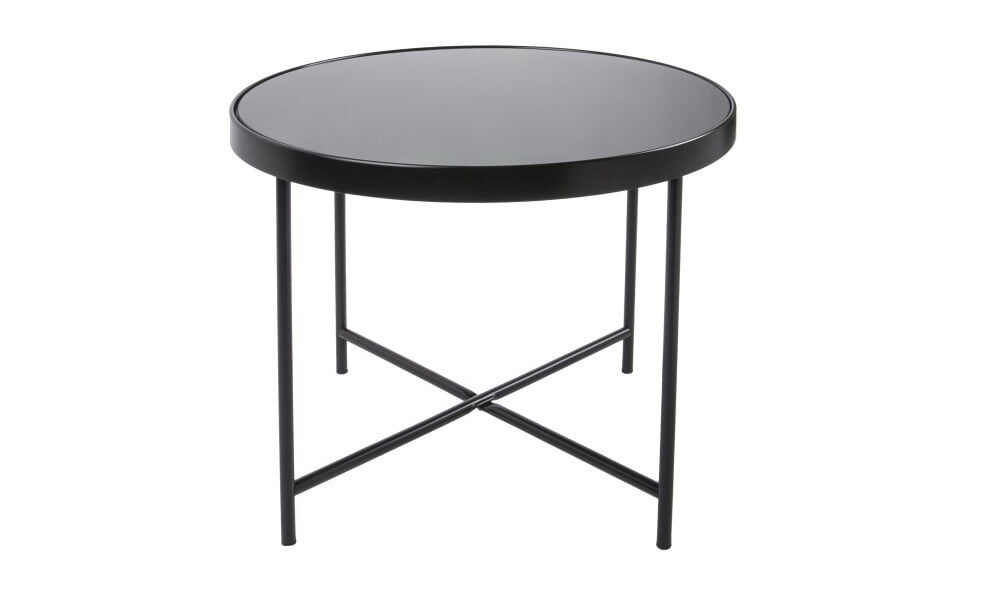 Čierny konferenčný stolík Leitmotiv Smooth XL, 60 × 46 cm