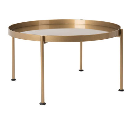 Konferenčný stolík v zlatej farbe Custom Form Hanna, ⌀ 80 cm