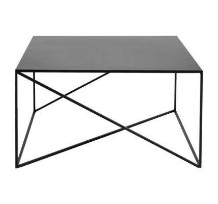Čierny konferenčný stolík Custom Form Memo, 100 × 100 cm