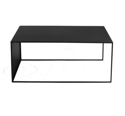 Čierny konferenčný stolík Custom Form 2Wall, dĺžka 100 cm