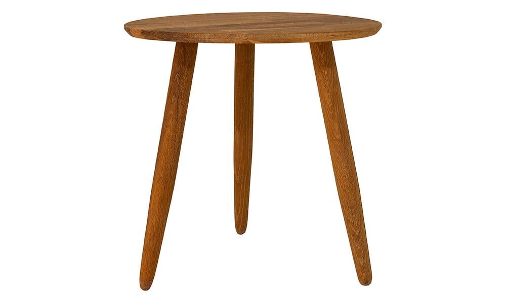 Konferenčný stolík z masívneho dubového dreva Canett Uno, ø 40 cm