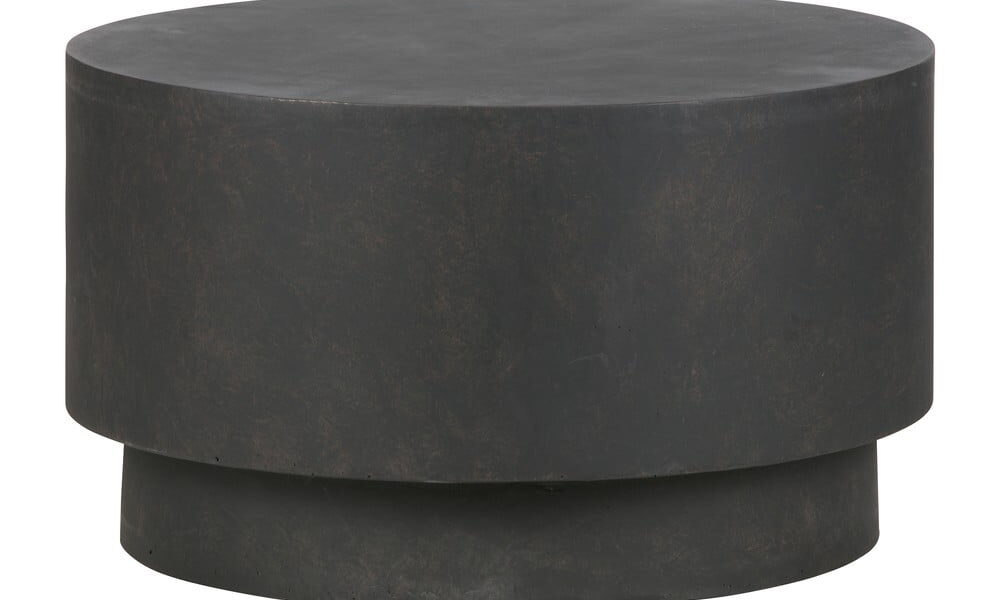 Tmavohnedý konferenčný stolík z vláknitého ílu WOOOD Dean, Ø 60 cm