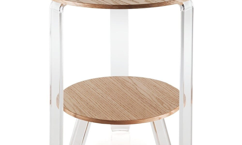 Drevený odkladací stolík Tomasucci Poole, Ø 48 cm