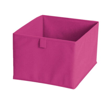Ružový textilný úložný box JOCCA, 30 × 30 cm