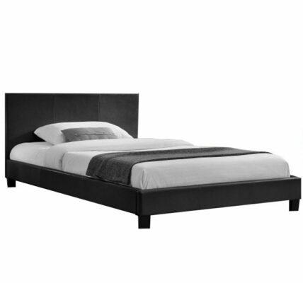 Tempo Kondela Manželská posteľ, čierna, 160×200, NADIRA