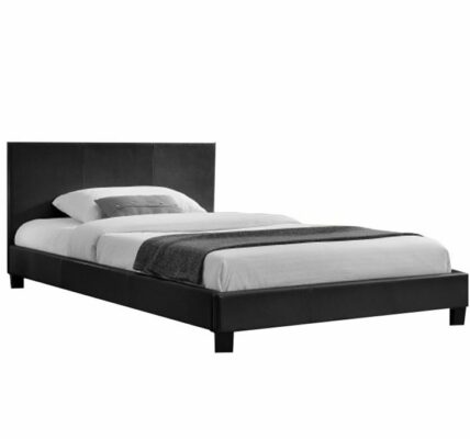 Tempo Kondela Manželská posteľ, čierna, 180×200, NADIRA