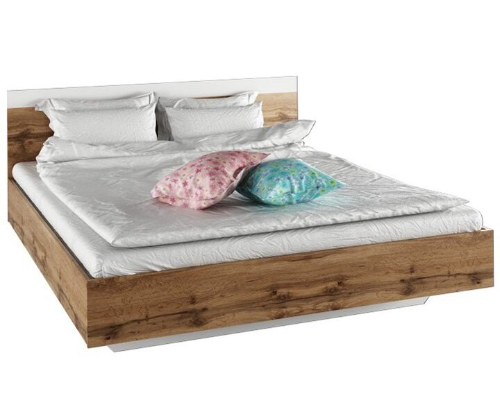 Tempo Kondela Manželská posteľ, 160×200, dub wotan/biela, GABRIELA