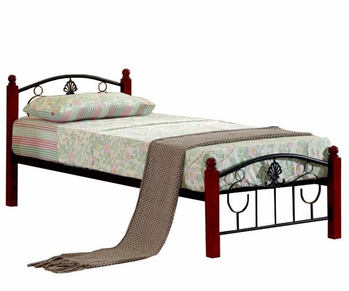 Tempo Kondela Kovová posteľ s roštom, 90×200, MAGENTA