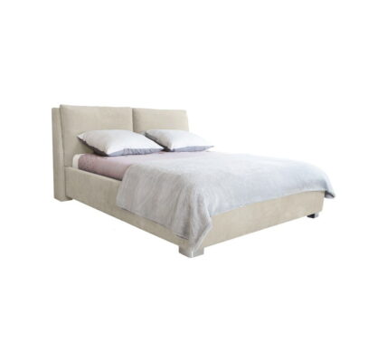 Béžová dvojlôžková posteľ Mazzini Beds Vicky, 160 × 200 cm
