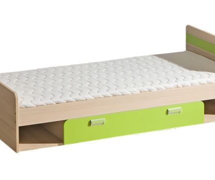 DOLMAR Detská posteľ LORENTO L13 FARBA: Jaseň / zelená