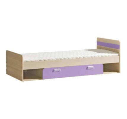 DOLMAR Detská posteľ LORENTO L13 FARBA: Jaseň / fialová