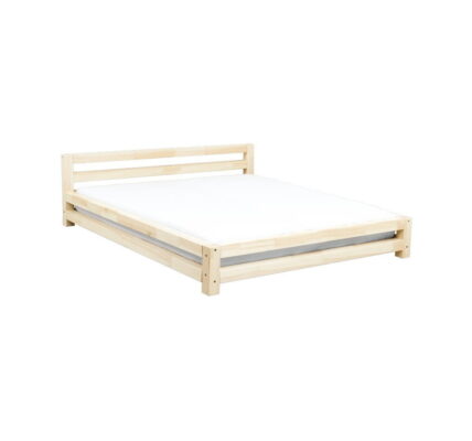 Dvojlôžková lakovaná posteľ zo smrekového dreva Benlemi Double, 200 × 200 cm